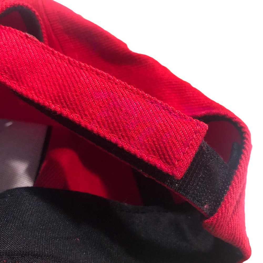 Tommy Hilfiger Cap Wool Blend one size Red white trim hook and loop closure - Picture 2 of 5